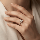 Princess Petal Prism Hidden Halo Engagement Ring, thumbnail 10
