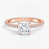 Princess Petal Prism Hidden Halo Engagement Ring, thumbnail 4