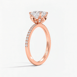 Princess Petal Prism Hidden Halo Engagement Ring, thumbnail 8