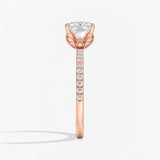 Princess Petal Prism Hidden Halo Engagement Ring, thumbnail 9