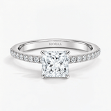 Princess Petal Prism Hidden Halo Engagement Ring, thumbnail 5