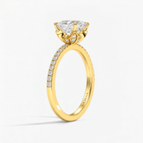Princess Petal Prism Hidden Halo Engagement Ring, thumbnail 2