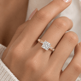 Princess Willow Twist Hidden Halo Solitaire Ring, thumbnail 11