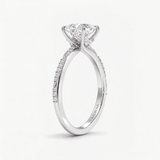 Princess Willow Twist Hidden Halo Solitaire Ring, thumbnail 6