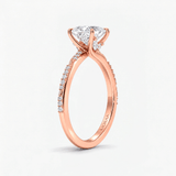 Princess Willow Twist Hidden Halo Solitaire Ring, thumbnail 9