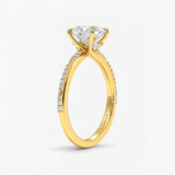 Princess Willow Twist Hidden Halo Solitaire Ring, thumbnail 2