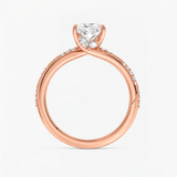 Princess Willow Twist Hidden Halo Solitaire Ring, thumbnail 8