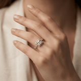 Princess Diamond Bubble Halo Ring, thumbnail 11