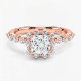 Princess Diamond Bubble Halo Ring, thumbnail 7