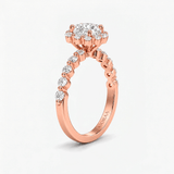 Princess Diamond Bubble Halo Ring, thumbnail 8