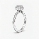 Princess Diamond Bubble Halo Ring, thumbnail 5