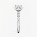 Princess Diamond Bubble Halo Ring, thumbnail 6