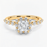 Princess Diamond Bubble Halo Ring, thumbnail 1
