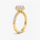 Princess Diamond Bubble Halo Ring, thumbnail 2