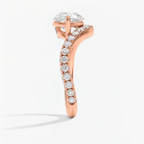 V Shape Chevron Cushion Cut Diamond Engagement Ring, thumbnail 9