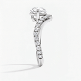 V Shape Chevron Cushion Cut Diamond Engagement Ring, thumbnail 7