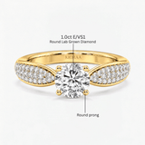 Round Brilliant Pave Engagement Ring, thumbnail 10