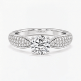 Round Brilliant Pave Engagement Ring, thumbnail 4