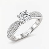 Round Brilliant Pave Engagement Ring, thumbnail 5