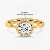 Round Majestique Halo Diamond Ring, thumbnail 9
