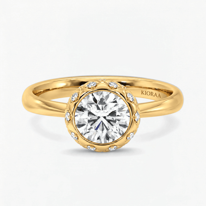 Round Majestique Halo Diamond Ring