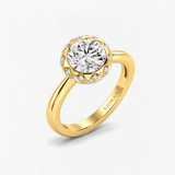 Round Majestique Halo Diamond Ring, thumbnail 2