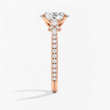 Oval Petaline Halo Diamond Ring, thumbnail 9