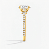 Oval Petaline Halo Diamond Ring, thumbnail 3