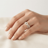 Round Trinity Pave Solitaire Engagement Ring, thumbnail 11
