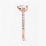 Heart Shape Half Coverage Pave Solitaire Ring, thumbnail 9