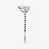 Heart Shape Half Coverage Pave Solitaire Ring, thumbnail 6