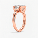 Octavia Emerald Trapezoid Three Stone Ring, thumbnail 8