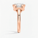 Octavia Emerald Trapezoid Three Stone Ring, thumbnail 9