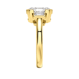 Octavia Emerald Trapezoid Three Stone Ring, thumbnail 3
