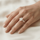 Emerald Regent Frame Three Stone Ring, thumbnail 11