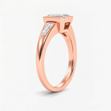 Emerald Regent Frame Three Stone Ring, thumbnail 8
