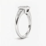 Emerald Regent Frame Three Stone Ring, thumbnail 5
