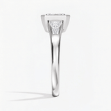 Emerald Regent Frame Three Stone Ring, thumbnail 6