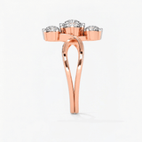 Round Unity Trio Three Stone Ring, thumbnail 6