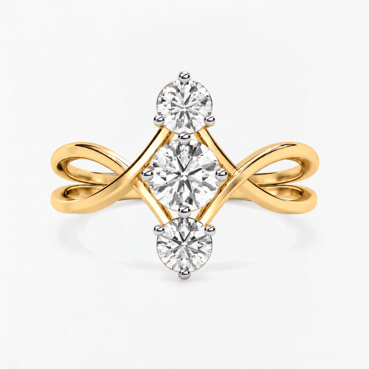 Round Unity Trio Three Stone Ring