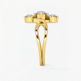 Round Unity Trio Three Stone Ring, thumbnail 2