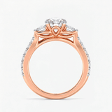 Round Trinity Solitaire Engagement Ring, thumbnail 9
