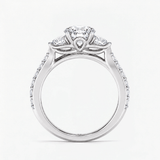 Round Trinity Solitaire Engagement Ring, thumbnail 6