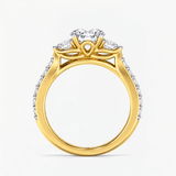 Round Trinity Solitaire Engagement Ring, thumbnail 3