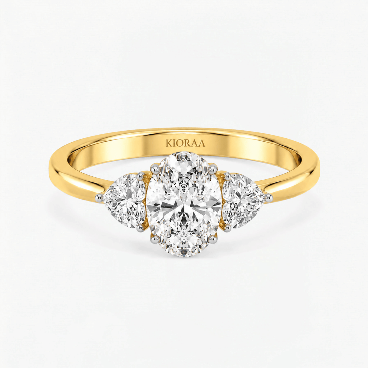Oval Three Stone Engagement Ring