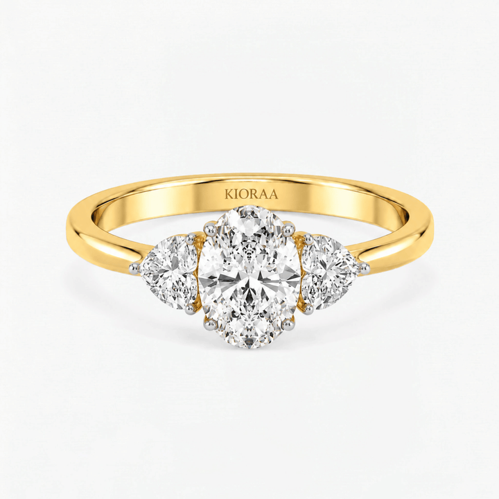 Oval Three Stone Engagement Ring