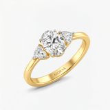Oval Three Stone Engagement Ring, thumbnail 2