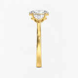 Oval Three Stone Engagement Ring, thumbnail 3