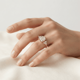 Asscher Three Stone Engagement Ring, thumbnail 11