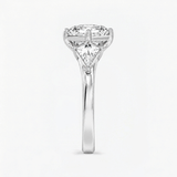 Asscher Three Stone Engagement Ring, thumbnail 6